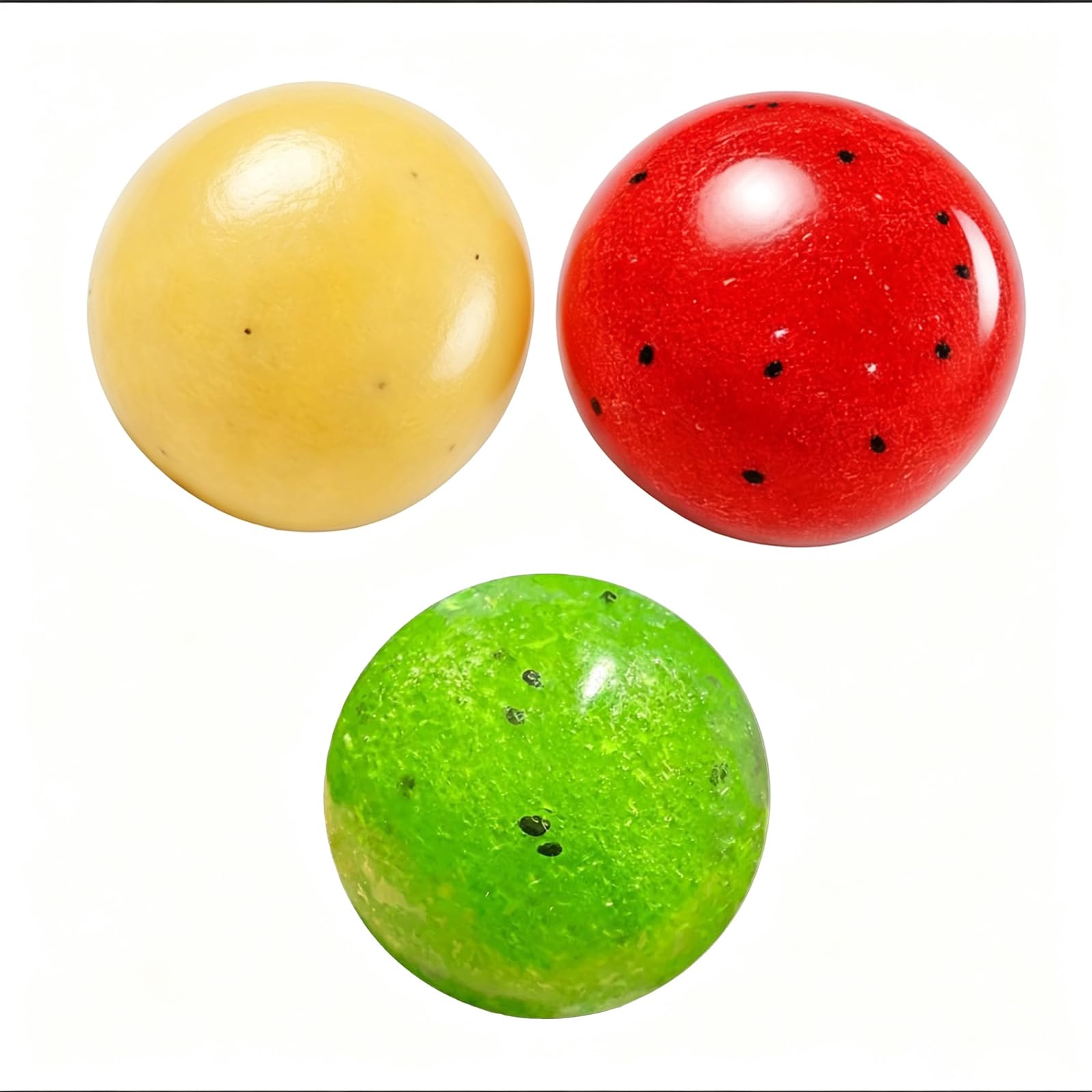 3PCS Slush Squishy Kiwi Fruit Ball, Watermelon Slushy Squishy