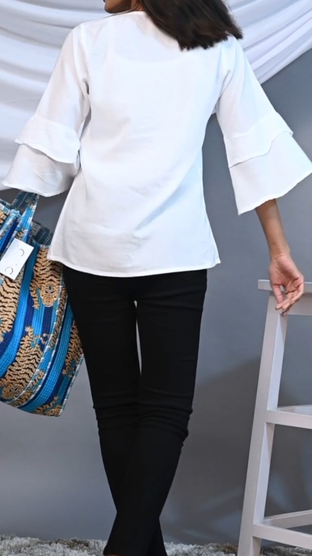 Bolso Tote estampado de algodón acolchado 18x18 pulgadas miniatura 7