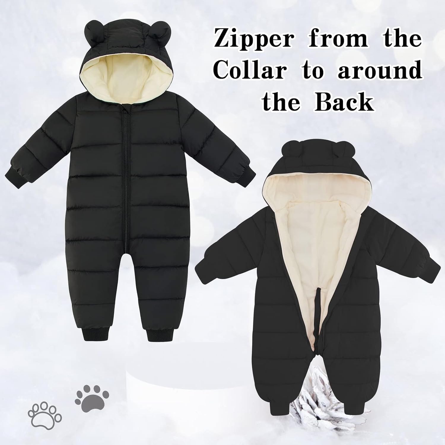 UNIFACO Baby Boys Snowsuit Newborn Baby Girls Winter Coat Toddler Clothes