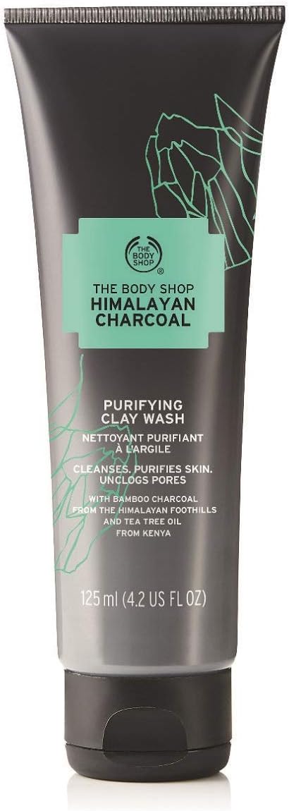 The Body Shop Himalayan Charcoal Purifying Clay Wash For Women 4.2 Oz Cleanser, White, 4.2 Fl Oz (Pack Of 1)