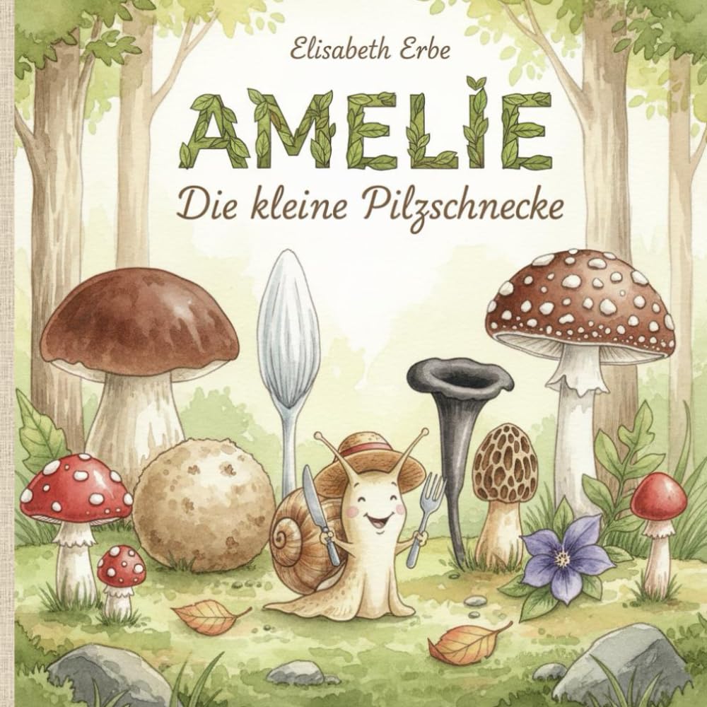 Amelie, die kleine Pilzschnecke: Entdecke die Welt der Pilze und lerne mit der kleinen Schnecke die Unterschiede zwischen essbaren und giftigen Pilze