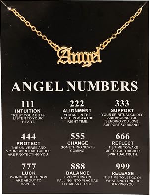 COLORFUL BLING 111 222 333 444 555 777 888 999 Number Necklace with Black Meaningful Card Lucky Number Pendant Choker Numerology Jewelry Birthday Gift