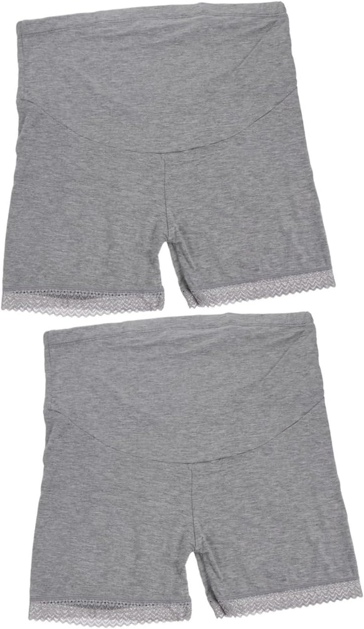 LIFKOME 2pcs High Waist Maternity Panties Cotton Postpartum Underwear Leakproof Panties for Women Grey