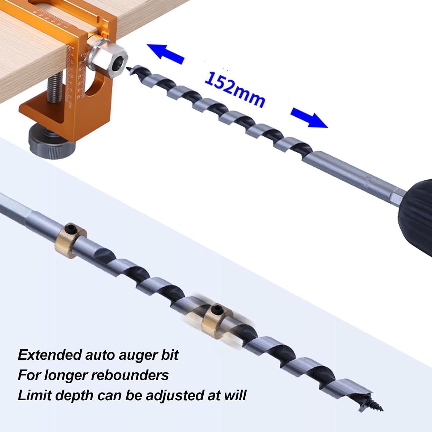 Pocket Hole Jig Kit 10mm Wooden Dowel Drilling Template Set Adjustable Drill Puncher Locator for Cabinet Door DIY Carpentry Projects