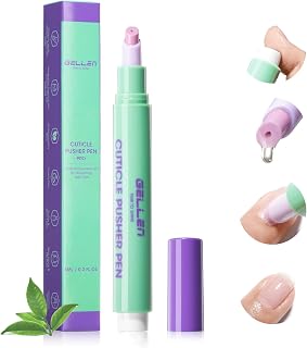 Gellen Ceramic Cuticle Oil Pusher Pen: Refillable 2-in-1 Nail Care Tool for Hangnails, Damaged Nails & Daily Manicures
