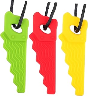 SHOWERORO 3 Peças Colar De Pingente De Dente De Serra Colares De Mordedor De Molar Para Crianças Mordedor Infantil Colar De Bebê Colar De Dentição Corrente De Dentição De Bebê Brinquedo