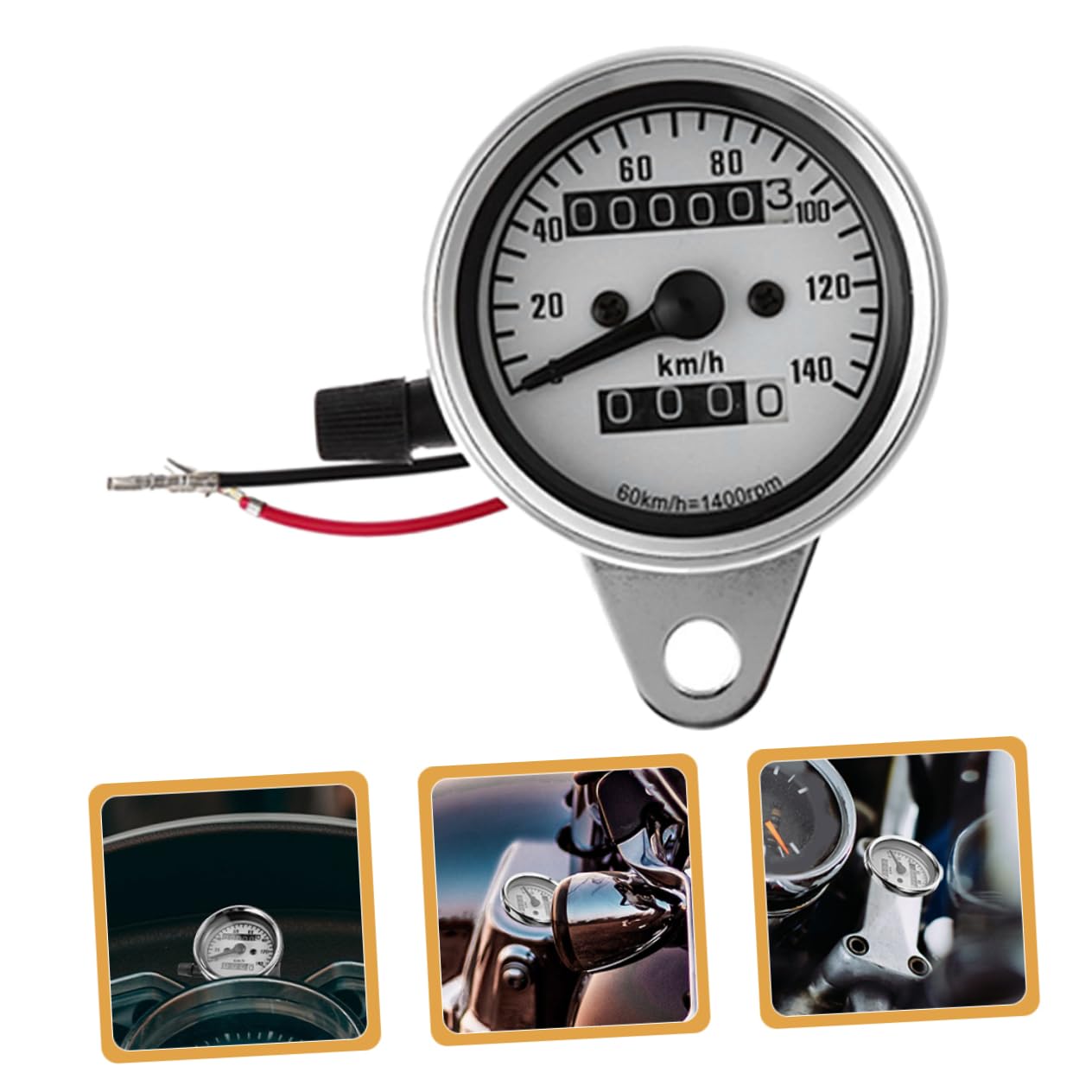 Led Retro Dashboard Odometer for Motorcycle Speedometer Gauge Digital Speedometer Odometer Indicator Light Night Light Motorcycle Accessories