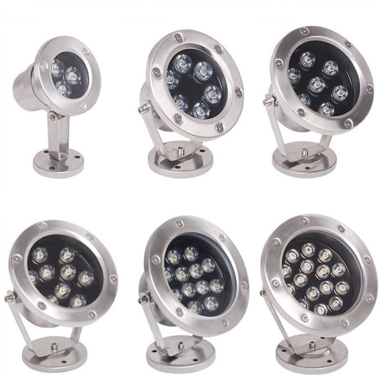 Luz para Piscina DIRIGIÓ Luz submarina 3W 6W 9W 12W 18W 24W 36W RGB Lámpara de noche al aire libre jardín IP68 Paisaje de fiesta de piscina sumergible DC 12V 24V Luces Sumergibles ( Color : Blauw , Si