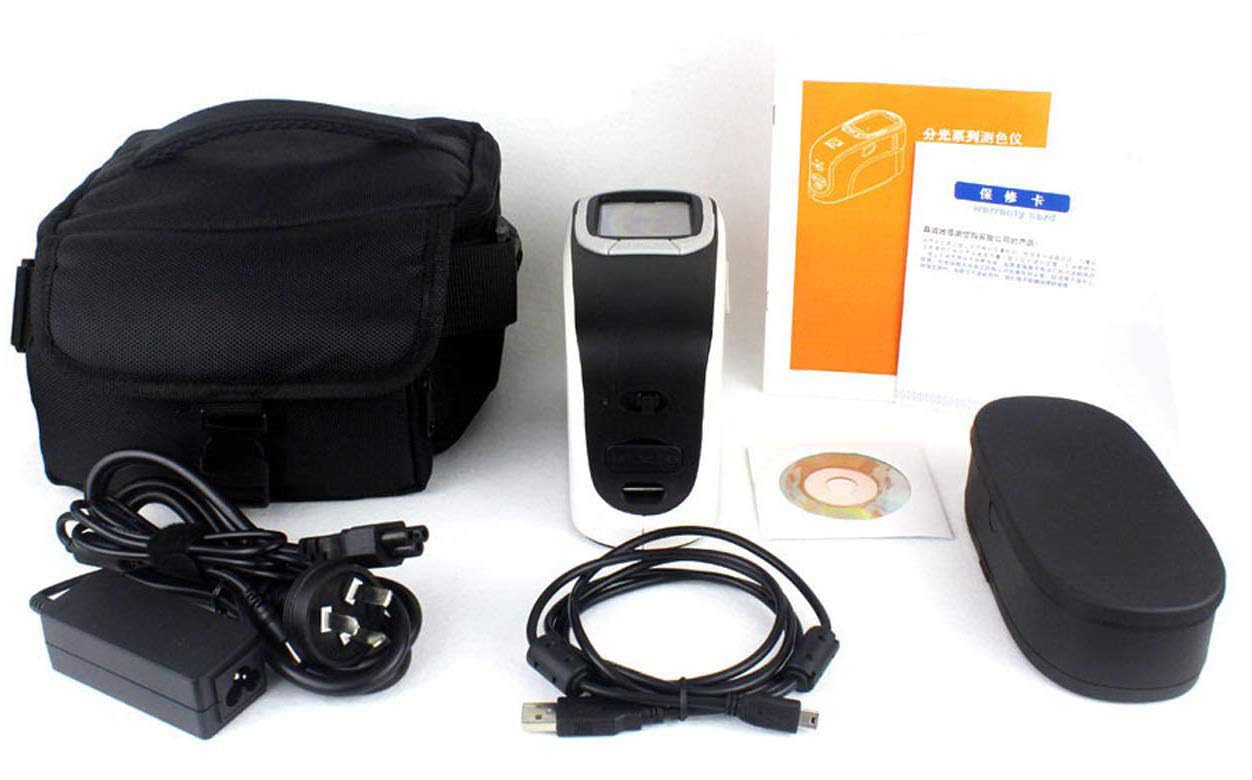 4mm Aperture Spectrophotometer True Color Screen Color Meter Tester Colorimeter with Built-in Camera View Display Measurement Area Simultaneous Measurement SCI and SCE