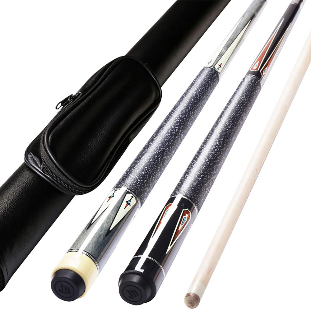 1/2 Ahorn Snooker Cue,12,75 Mm Spitze 32,5 Mm Griff,Handgefertigtes Billard Queue mit Softcase/Hardcase,ZubehöR Inklusive/B / 147cm