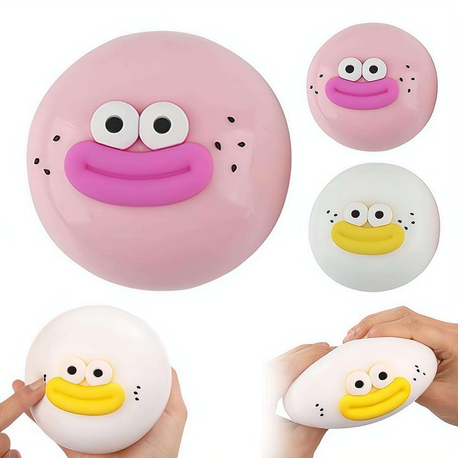 Smushers Face Squishies, Smushers Stress Balls Fidget Sensory Toy, Interchangeable Faces Slow Rebound Sensory Squeeze Balls for Anxiety Relief