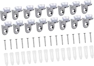OSALADI 16 Pcs Wood Laminate Tray Corner Shelves Metal Shelf Wall Ledge Shelf Corner Brace Bracket Cabinet Corner Braces Corner Shelf Fixings Glass Clamp Bracket Cabinet Clips Holder Ledge