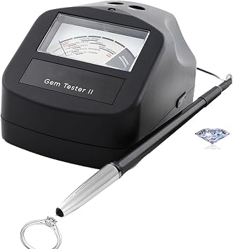 Professional Diamond & Moissanite Identifying Machine, Thermal Calibration Assisted Gem Tester Pen, High Accuracy Tool for Testing 16 Types of Common Colored Gemstones