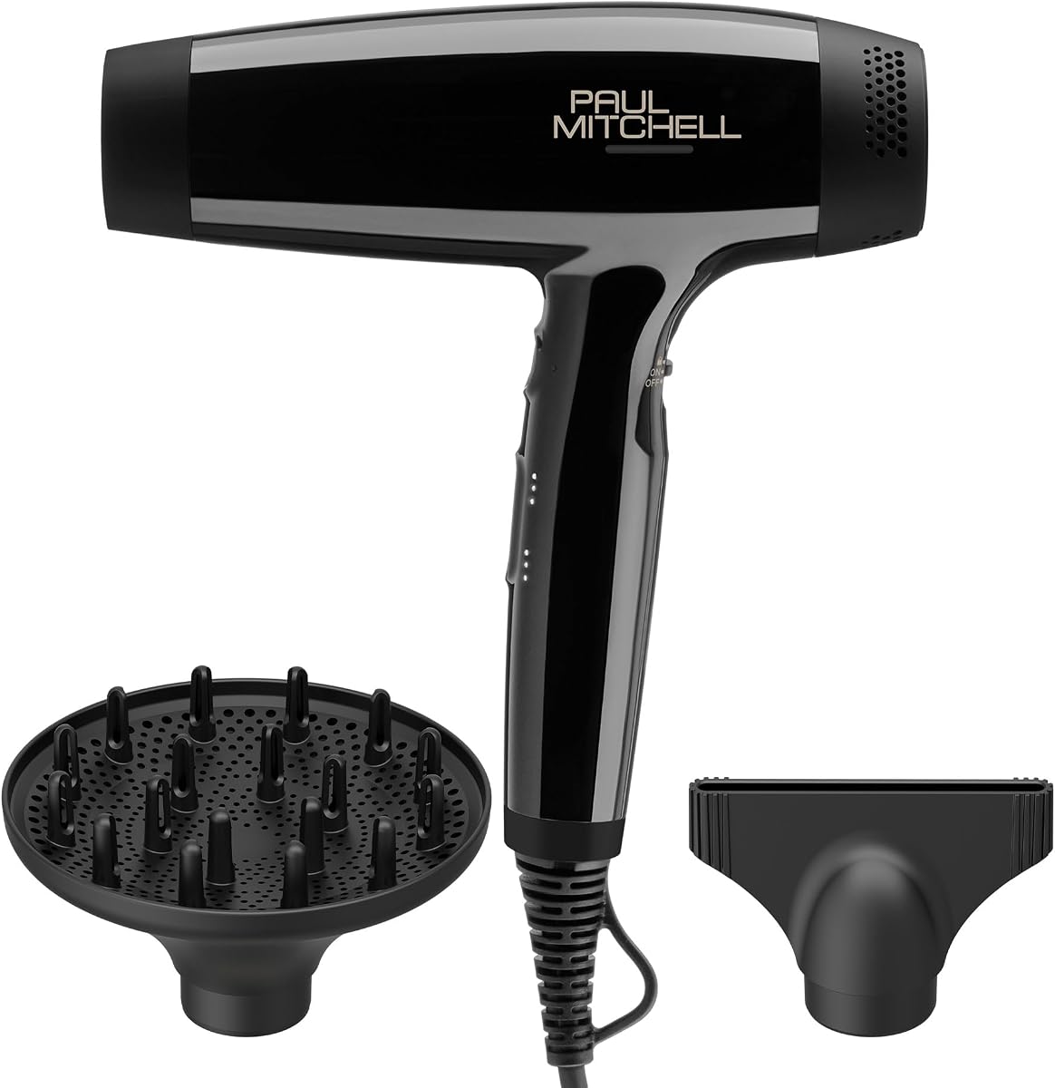 Secador de cabello profesional liviano y seco Paul Mitchell, múltiples configuraciones de calor + velocidad, para reventones a nivel de salón