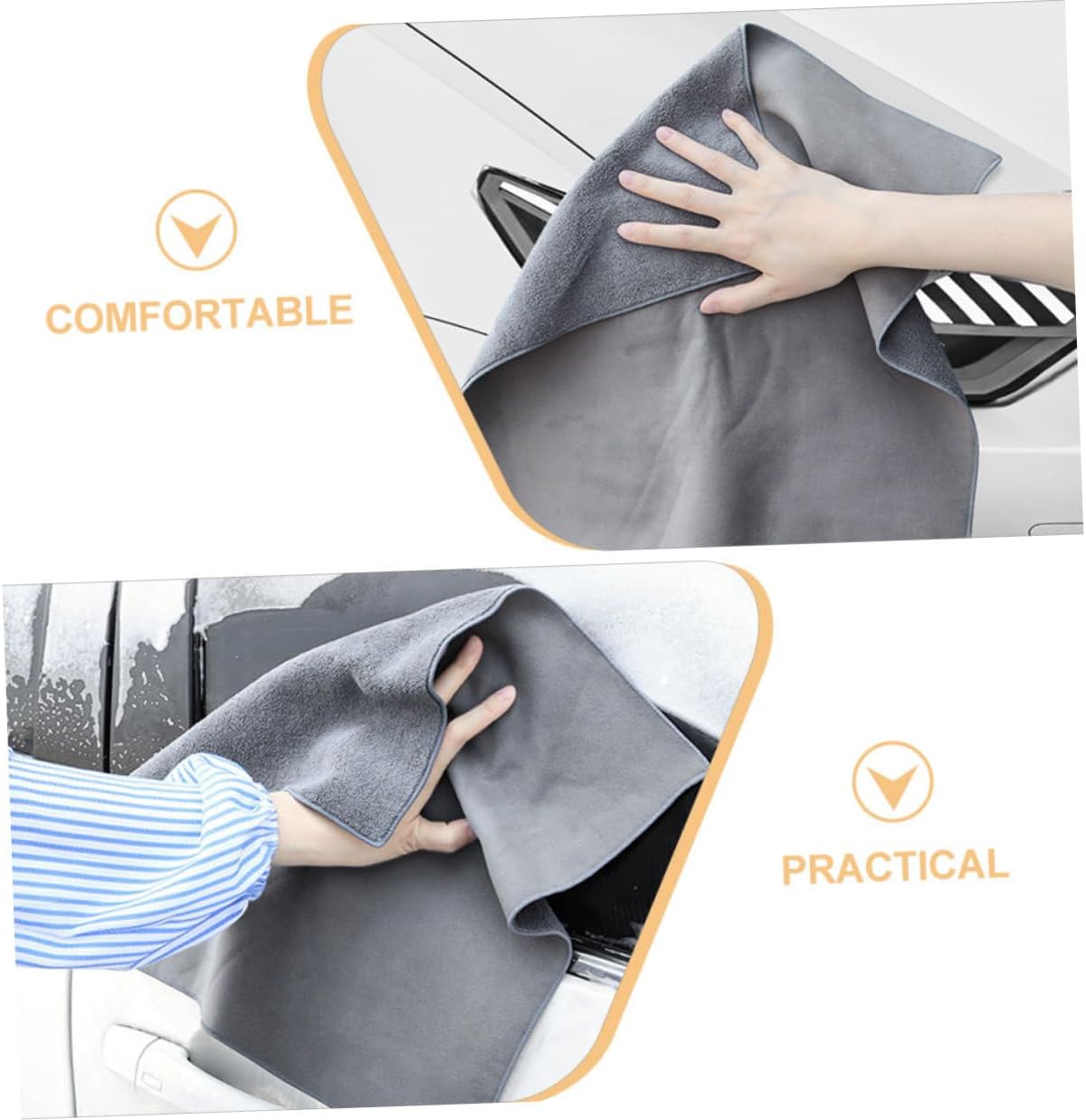 Thickened Absorbent Car Wash Towel 30x40cm Suede Chamois Cloth Car Drying Towel Lint-Free Absorbent Cleaning Cloth for Automotive Interior and Exterior Use