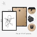 ArtbyHannah 11x14 Inch Framed Minimalist Line Wall Art Decor Set of 3 Modern Woman's Body Art Prints Picture Frame Set for Home Decoration, Black