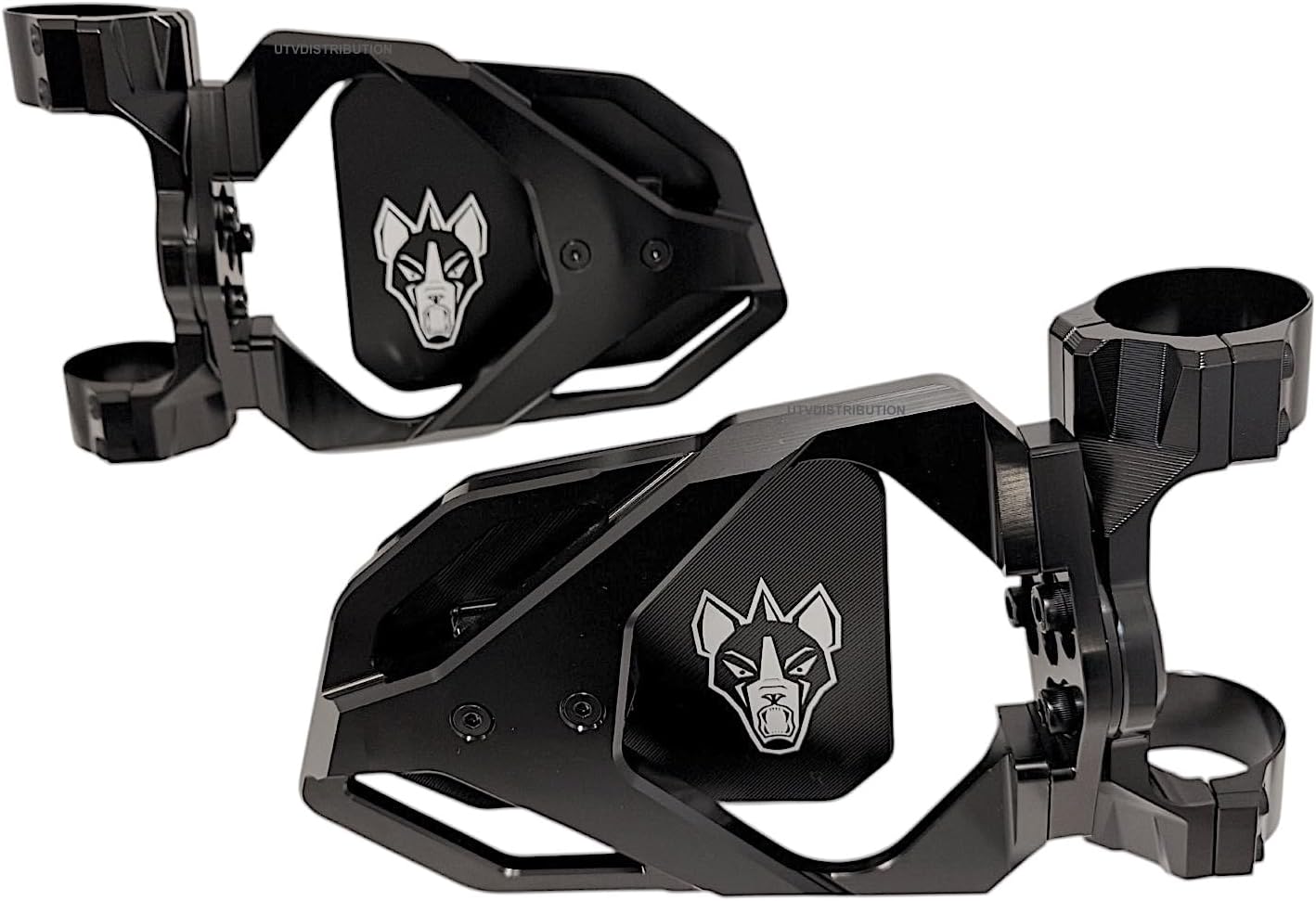 Chupacabra Offroad Cuero Race UTV Mirrors With LED Lights (set of 2) Black (Race-Black-1-7/8"-Amber-LED)