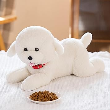 Plush, Cute, Dog, Bichon, Dakimakura, Realistic Bedding, Cute, Soft, Fluffy, Mochi, Plush Stuffed Toy, Celebration, Doll, Sleeping Together, Girl, Children, Female, Picture 02, Present, 11.0 inches