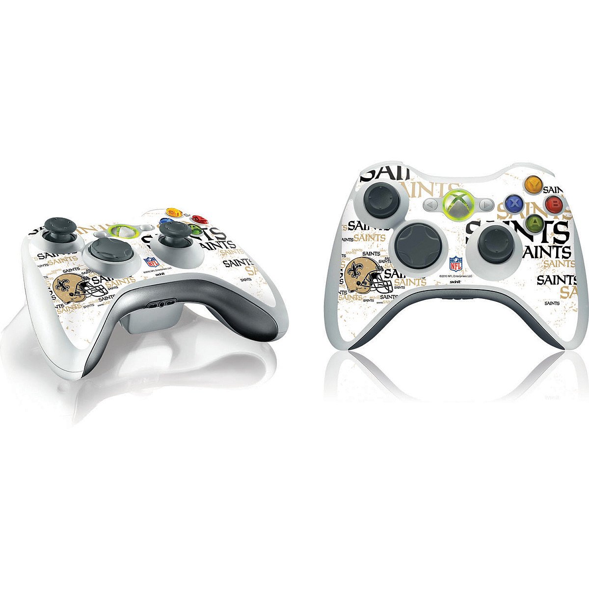 Skinit Decal Gaming Skin Compatible with Xbox 360 Wireless Controller - Officially Licensed NFL New Orleans Saints - Blast Design