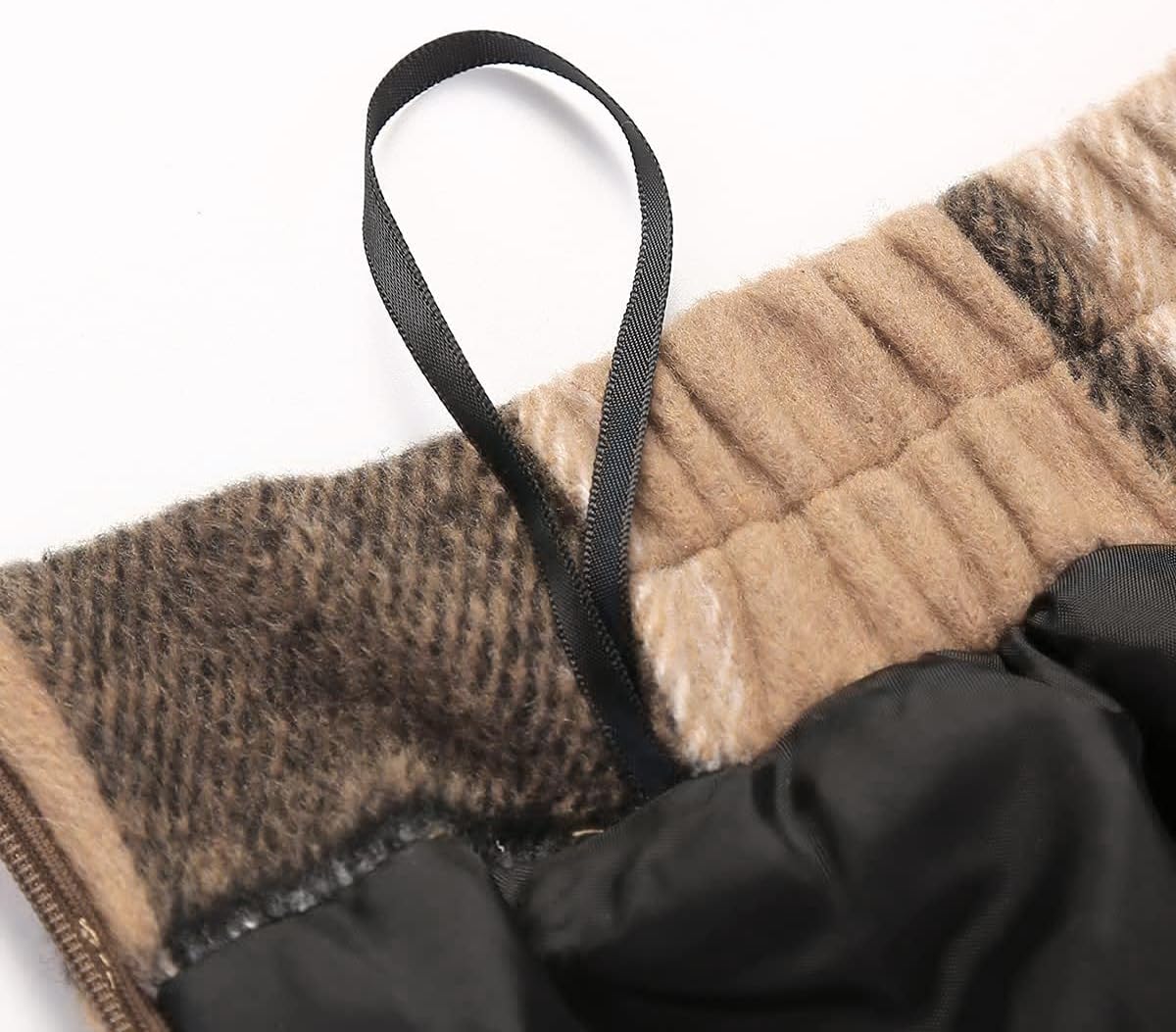 IDEALSANXUN Womens Plaid Wool Skirts Elastic Waist A-Line Pleated Tartan Long Skirts - Image 4