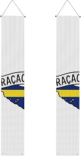 Curacao Map Print Vibrant Aesthetics Festive Atmosphere Banner Decor Indoor Outdoor Celebrations