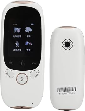 K1 Smart Voice Translator, Language Translator Device, 45 Languages 2.0 Inch Touch Sn Translation Machine, 4.0BT 2.4G Wi Instant Translator Black White