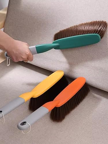 Miniatura 9 de Paquete de 3 cepillos de escoba de mano de 15 pulgadas, cepillo de limpieza de cama de cerdas suaves, cepillo de contador, cepillo de barrido de