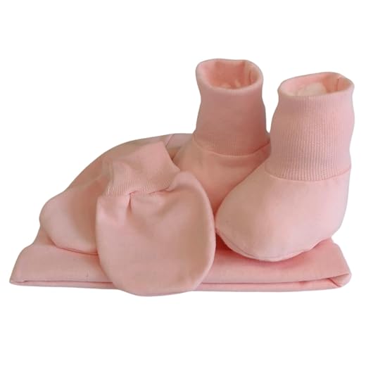 Kit Touca Luva Pantufa Bebê Recém Nascido Enxoval Maternidade Algodão Antialérgico Menino Menina Unissex MXC BRASIL