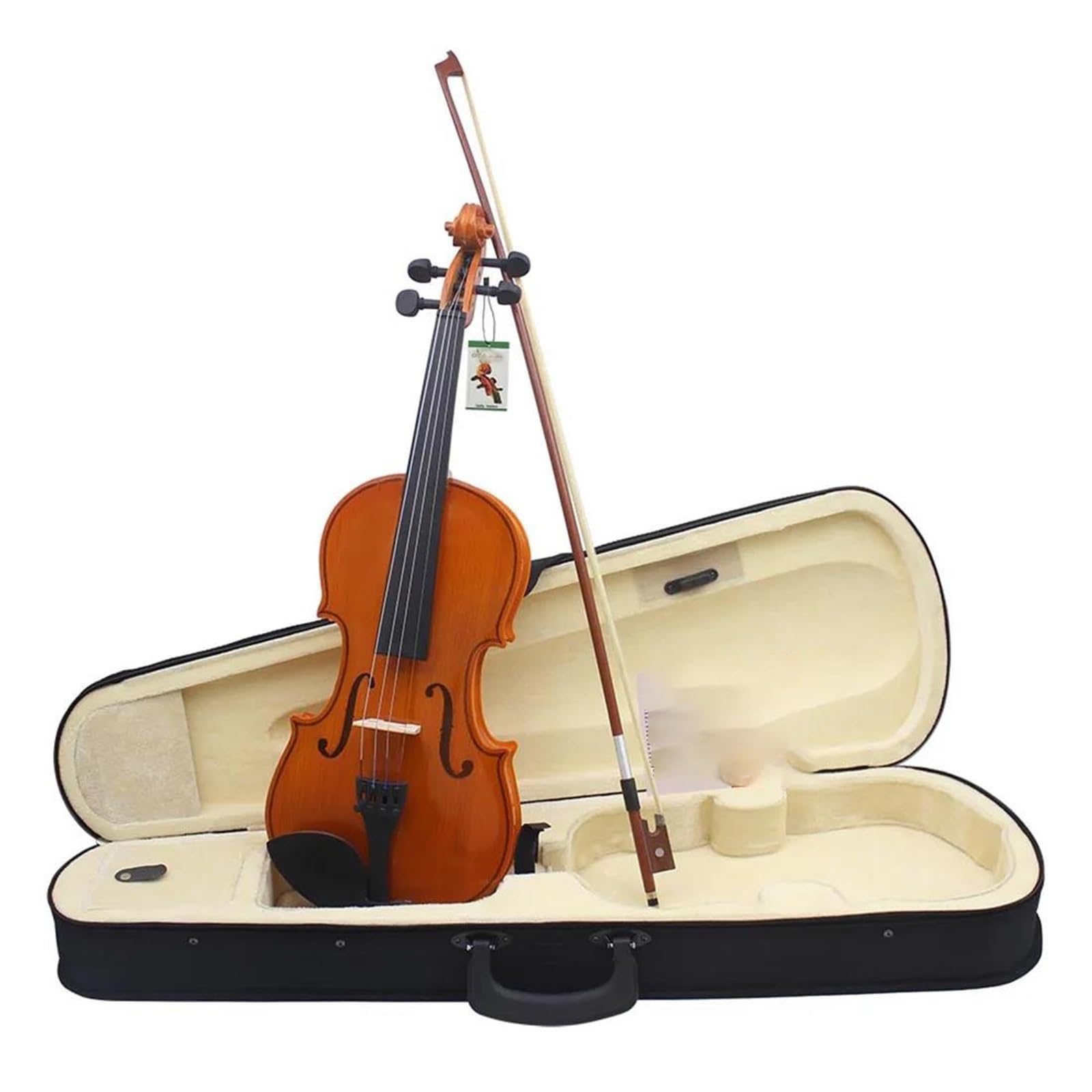 Violín Acústico Profesional De Abeto 4/4. Incluye Estuche Arco Cuerdas Afinadores Y Sordinas Violines Acústicos(Violin 4-4)