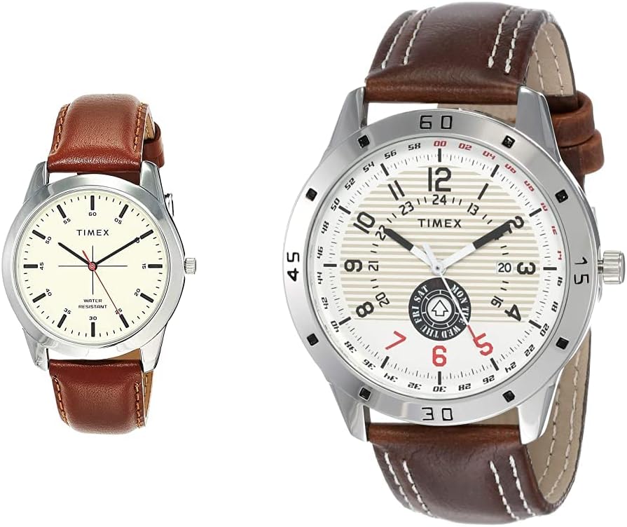 Timex Analog Men Beige Dial & Multi-Color Dial (TW00ZR261E + TI000U90000) | rakshabandhan gifts