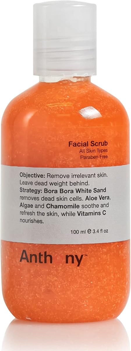 Facial Scrub Exfoliating Face Wash, 3.4 Fl Oz | Vitamin C with aloe, chamomile and algae helps deep clean, exfoliate and refresh skin.