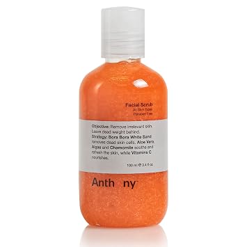 Anthony Mens Face Scrub with Vitamin C, Facial Exfoliating Scrub and Exfoliating Face Wash for Smooth Skin, 3.4 Fl Oz