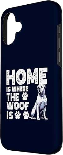 Vista 56 de iPhone 14 Plus Home is Where The Woof Is Dogo Argentino Dog Funny Dogs Fan Case