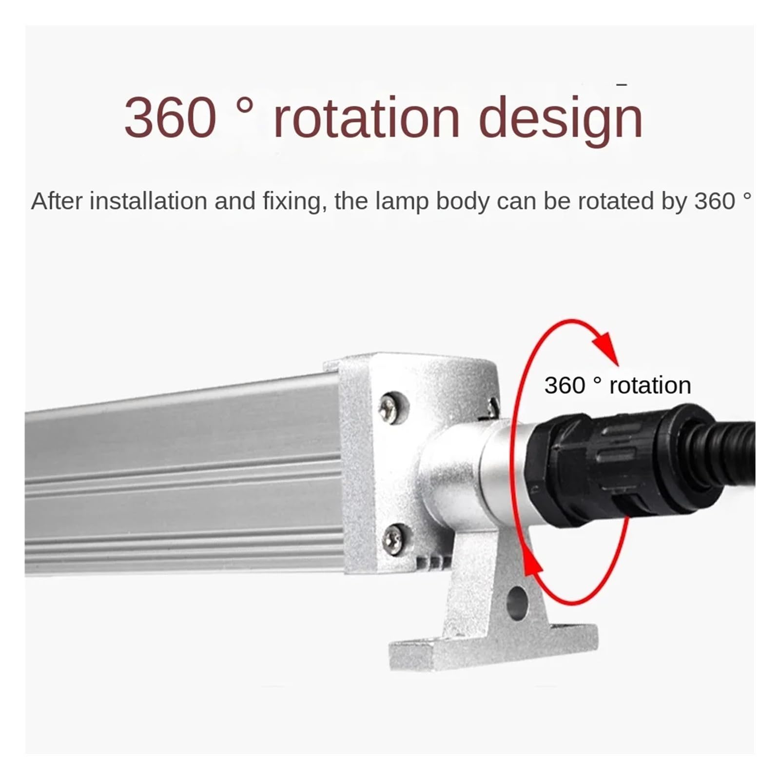 Lampa warsztatowa LED do frezarek CNC 24V/220V, wodoodporna, olejoodporna, IP67, długa lampa robocza do tokarki Odporność na uderzenia(6W Length 280mm,110-220V)