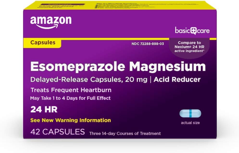 Esomeprazole Magnesium Delayed Release Capsules, 20 mg, Acid Reducer, 42 Count