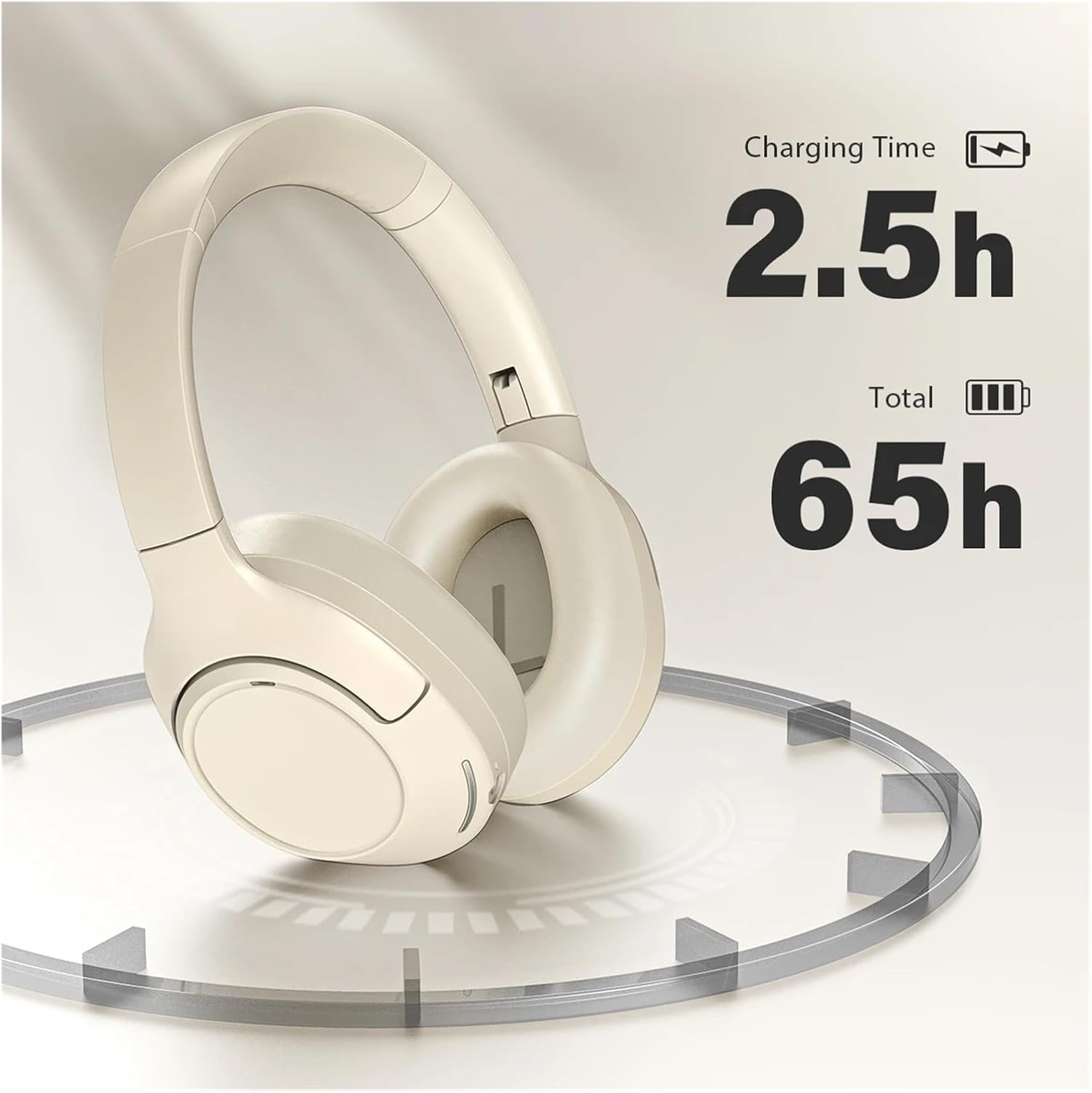 Bluetooth Wireless Headphones for Phone/Pad,Over Ear Headset with Active Noise Cancelling for Music/Game,Portable,65H-X3(X3)