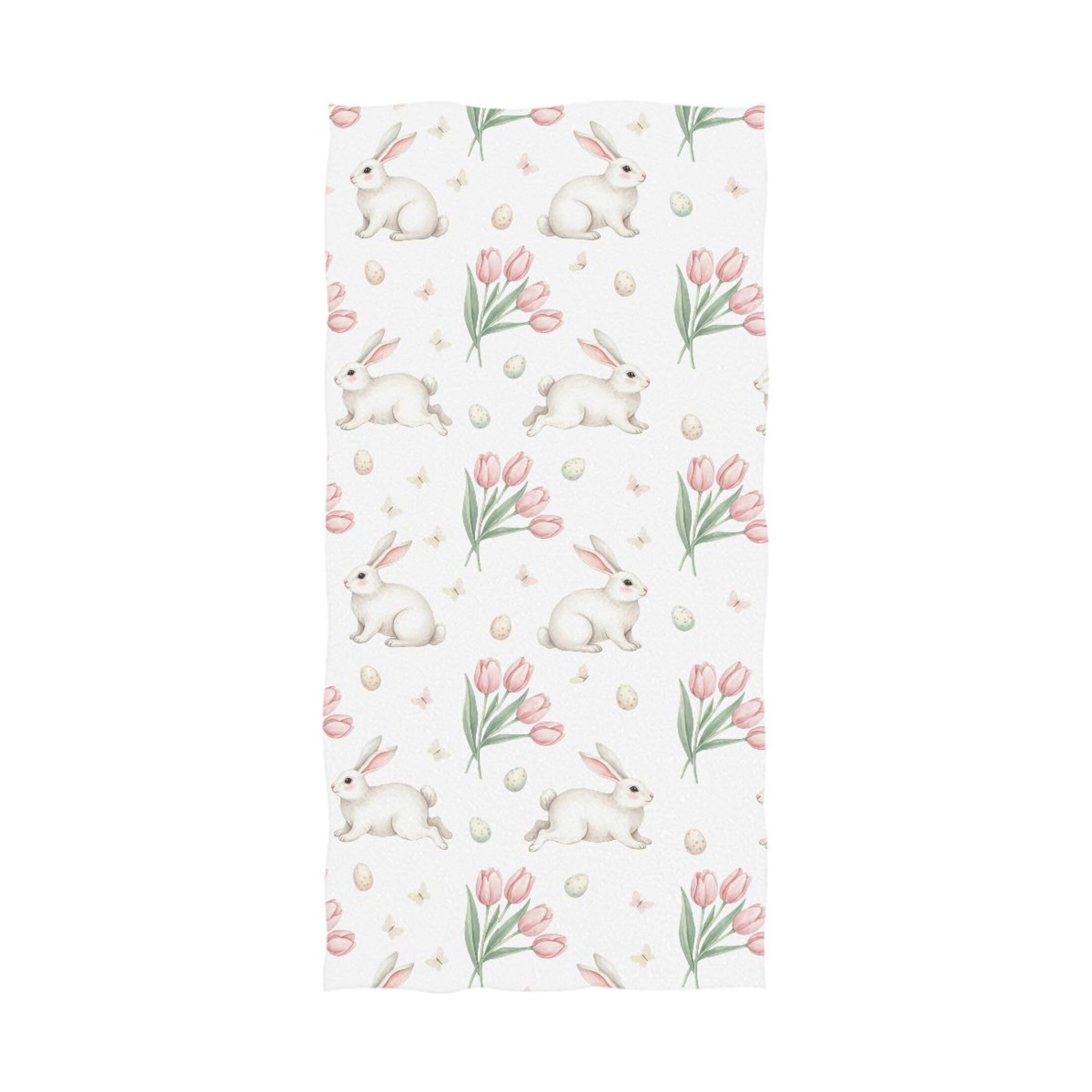 Kutsu Bunny Bath Towel, Highly Absorbent Cotton Soft Bath Hand Towel for Bathroom Kitchen Hotel Spa, 64 x 32 In