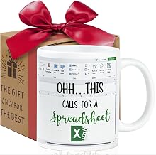Ohh This Calls For A Spreadsheet Mug, Accountant Gifts for Men, Women,Accounting Boss Coworker Finance Banker Christmas Birthday Coffee Cup, Spreadsheet Mug-17