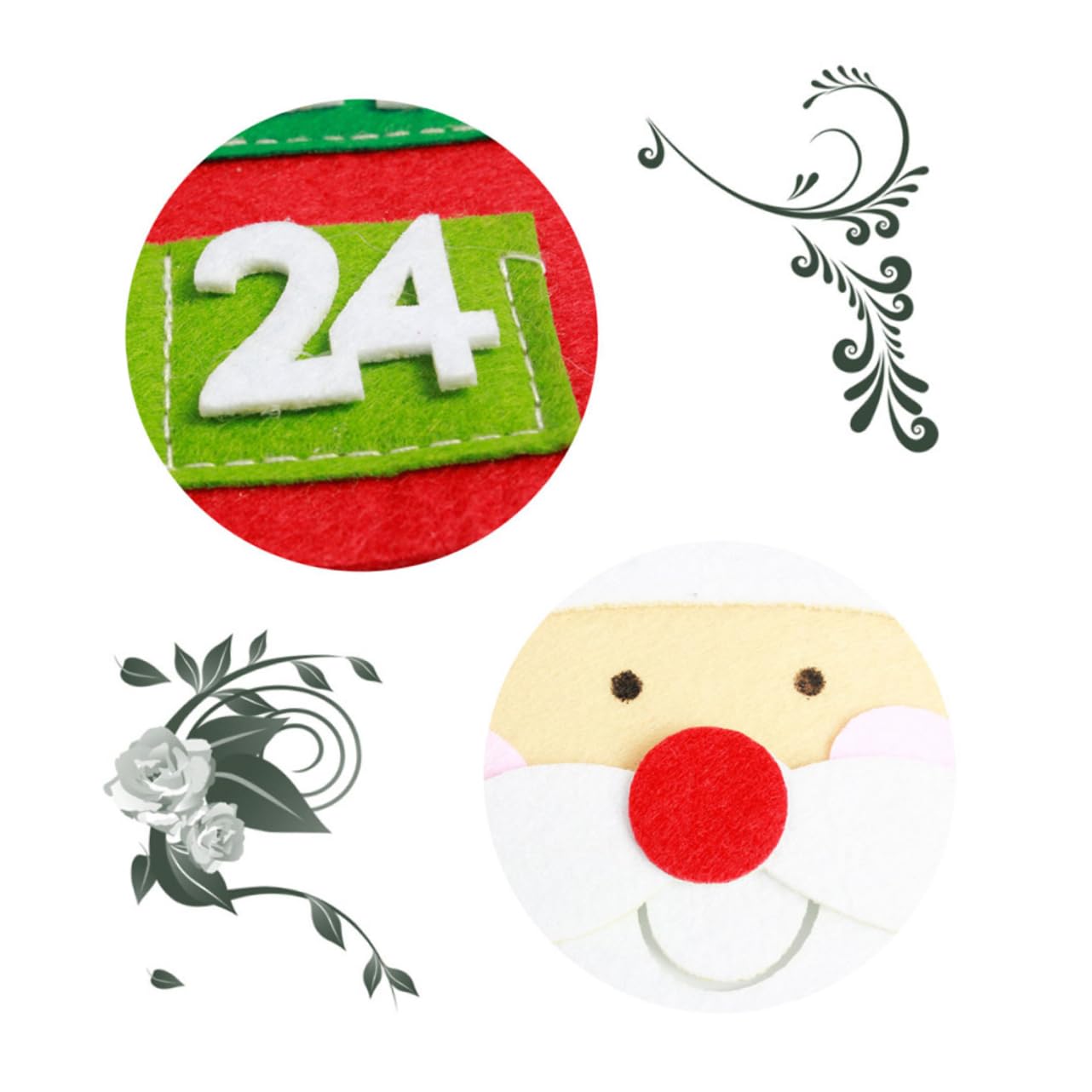MAGICLULU 3 Calendarios Navideños Con Adornos Navideños Calendario De Adviento Colgante Para Decoración Del Hogar Y La Oficina.