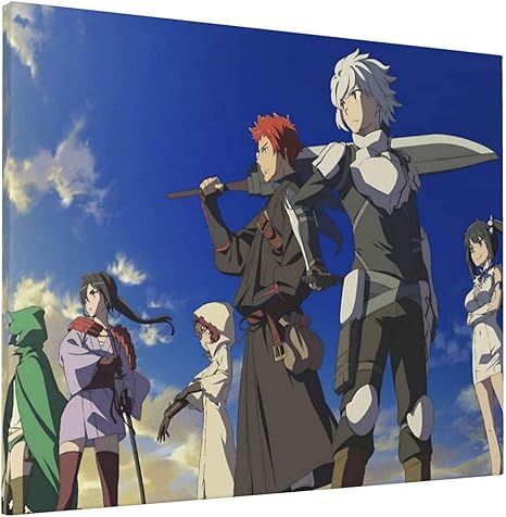 Amazon Co Jp ダンまち アニメ 個性 インテリア 絵 ハイビジョン 写真 壁掛け 横 フレームレス 装飾画 高級簡約 客間 玄関 飾りをつける キャンバス絵画40x50cm フレームなし Huanzhenlo Hb1 Generic