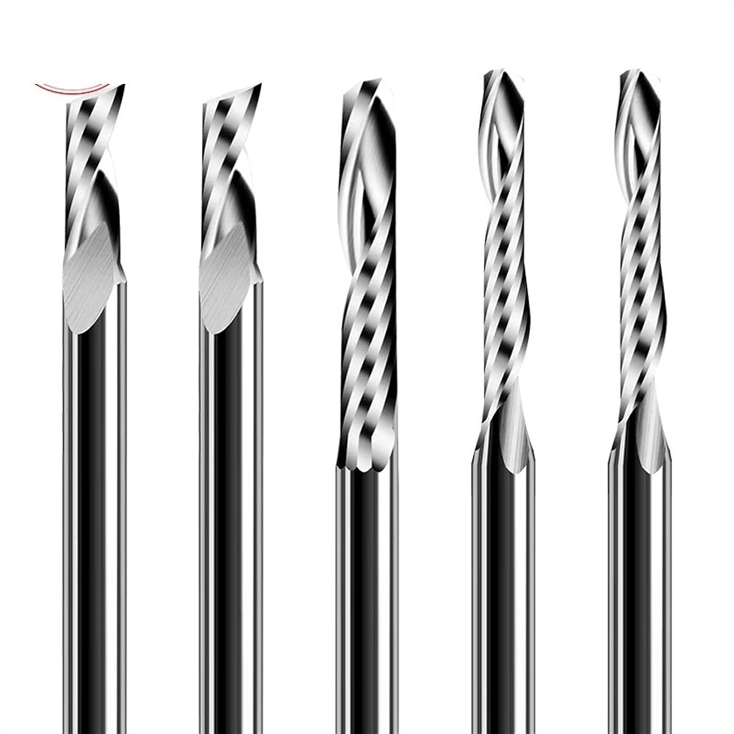 BAWHO One Single Flute Spiral Carbide Engraving Router Bit Acrylic Wood Aluminum 1Pcs (Color : 1.5x3.175Dx12x38, Size : AA(1PCS))