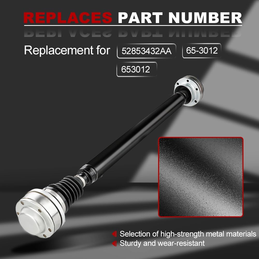 JDMON Front Complete Drive Shaft Prop Shaft Driveshaft Assembly Compatible with Jeep Commander 6.1L 2007-2010 Compatible with Jeep Grand 3.7L 4WD Cherokee Front Drive Shaft Replace 52853432AA 653012