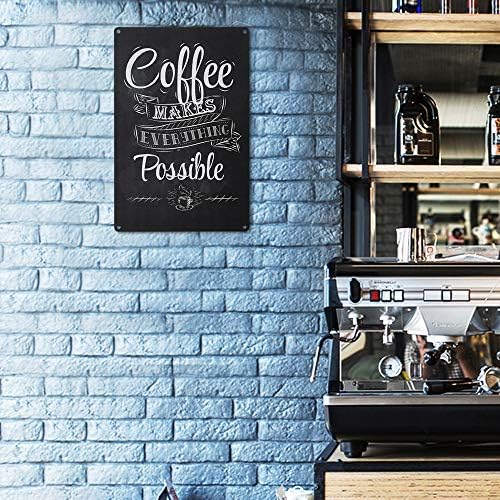 ZZBIQS 2PCS Coffee Tin Painting Signs Vintage Metal Tin Sign, Retro Home Wall Decor Plaque Poster for Cafe, Pub, Bar, Club Decorations, 30 x 20CM
