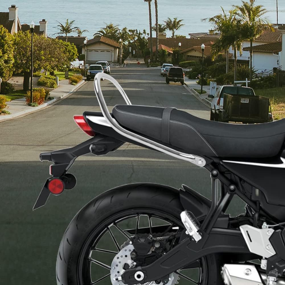 Motorcycle Z650RS Rear Passenger Pillion Grab Bar Large Seat Side Hand Rail Tail Armrest Handles Kit Carbon Steel for K.awasaki Z 650 RS Z650 RS Z-650-RS 2021 2022 2023 21-23 (Black)