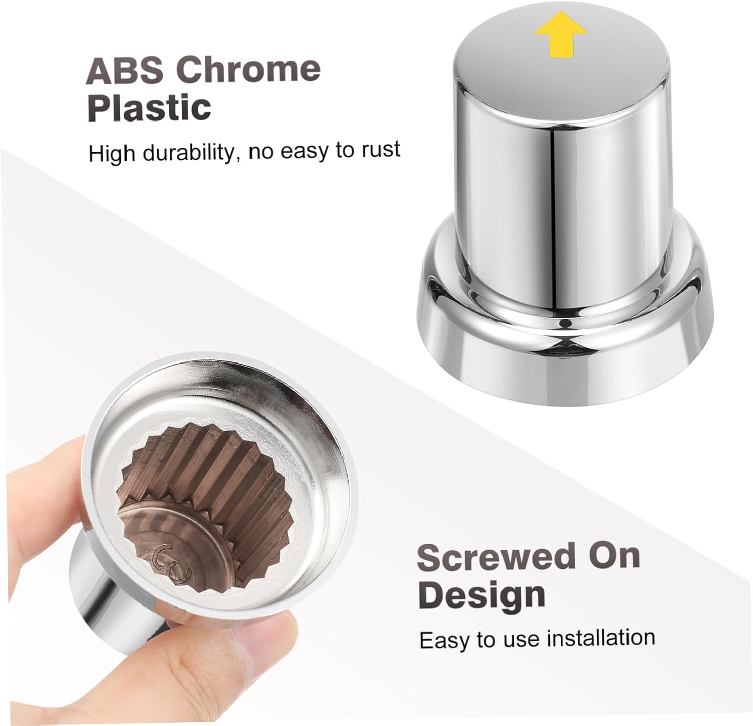 Gatuida 20pcs Wheel Lug Nut Covers Truck Accessories for Trailers Protects Wheel Nuts from Damage Easy Installation