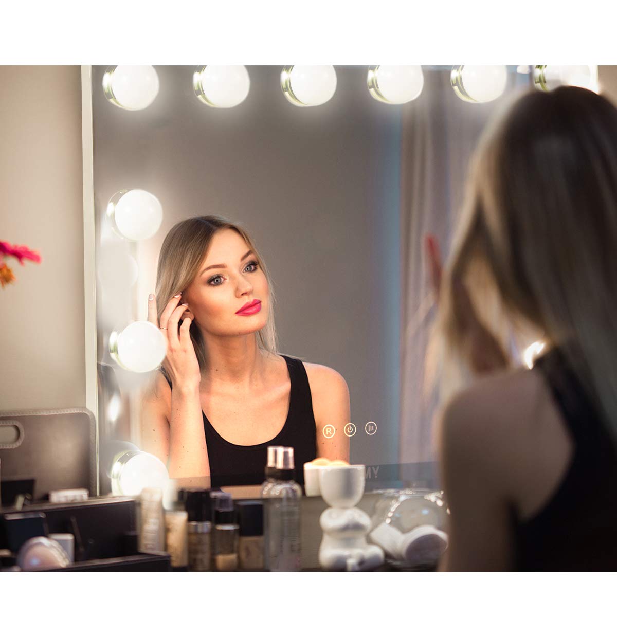 ❤ Crazy Deals EROMMY Vanity Makeup Mirror, 12 x 3W Dimmable Holleywood Lighted USB Port Touch Control with 10X Magnifying Mirror, 3 Color Lighting Modes Large Tabletop Mirror Limited Stock EROMMY Vanity Makeup Mirror, 12 x 3W Dimmable Holleywood Lighted USB Port Touch Control with 10X Magnifying Mirror, 3 Color Lighting Modes Large Tabletop Mirror