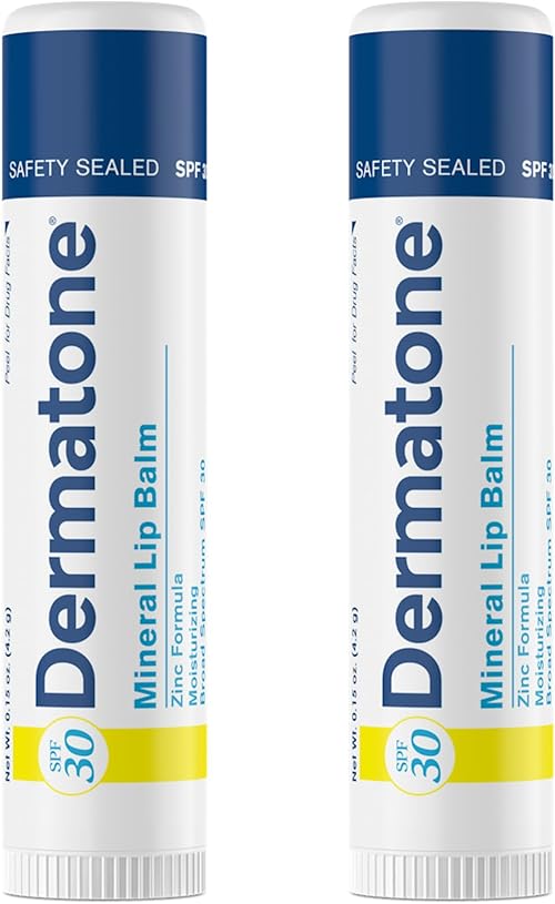 Dermatone Mineral Lip Balm SPF 30, 2-Pack