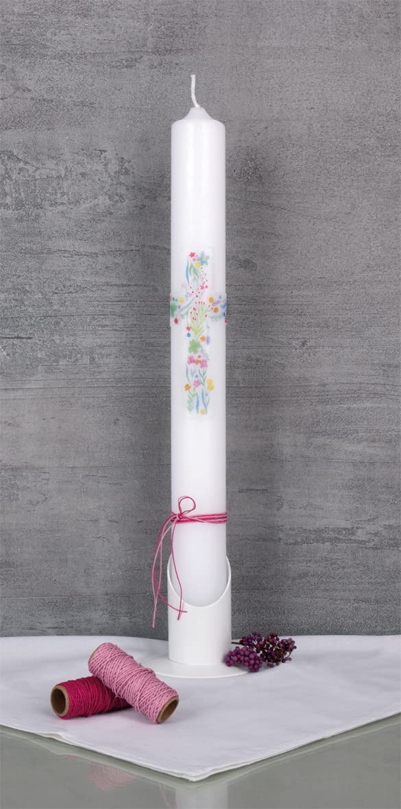 Rayher Wax Motif Floral Cross, Coloured, 6.5x12cm, tab-Bag 1pc, 31637999, 6,5x12 cm