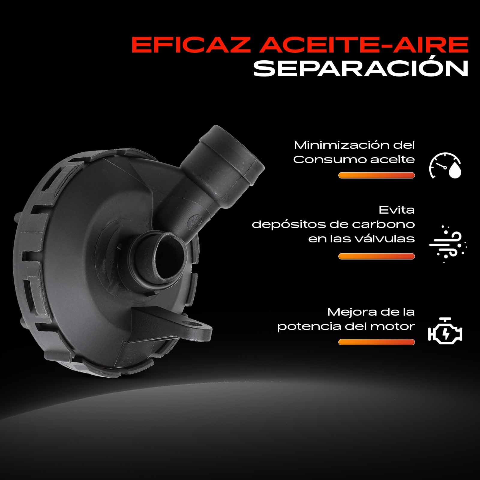 Frankberg Separador de aceite de Válvulaación del cárter Compatible con A4 8EC A4 Avant 8ED A4 cabrio 8HE A6 4F2 A6 Allroad 4FH A6 Avant 4F5 A8 4E2 4E8 Replace# 06E103245E