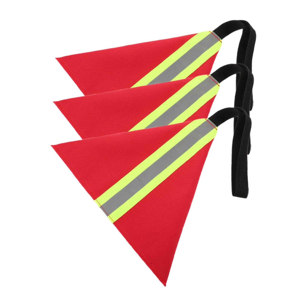 Gatuida Kajak Sicherheitsflagge Rot 3 Stück mit Reflektorstreifen